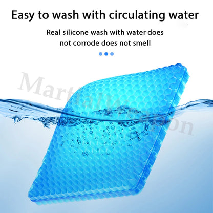 Aeroflux Gel Car Seat Cushion – Ergonomic Cooling Pad for Long Sitting Comfort & Pressure Relief