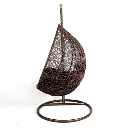 Aeroflux© Luxury Rattan Swing Egg Chair with Premium Cushions