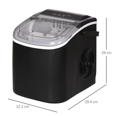 Aeroflux Countertop Ice Maker – 12kg Daily Output, Fast Ice in 6-12 Minutes