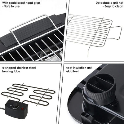 Aeroflux Smokeless Electric BBQ Grill – Indoor and Outdoor Barbecue Convenience