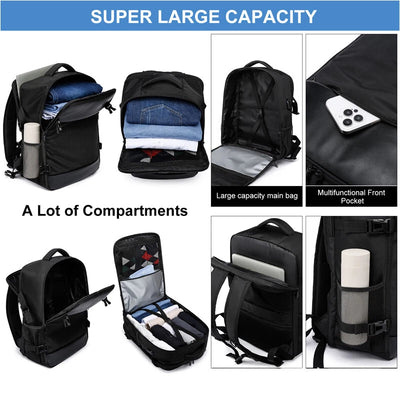 Aeroflux Cabin Backpack – Underseat Travel Bag | Carry-On Hand Luggage with USB Port & Laptop Compartment