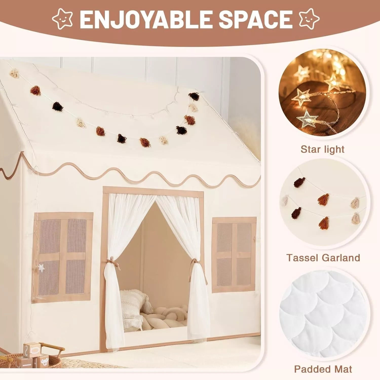 Aeroflux Kids Play Tent – Large Indoor Playhouse for Boys & Girls