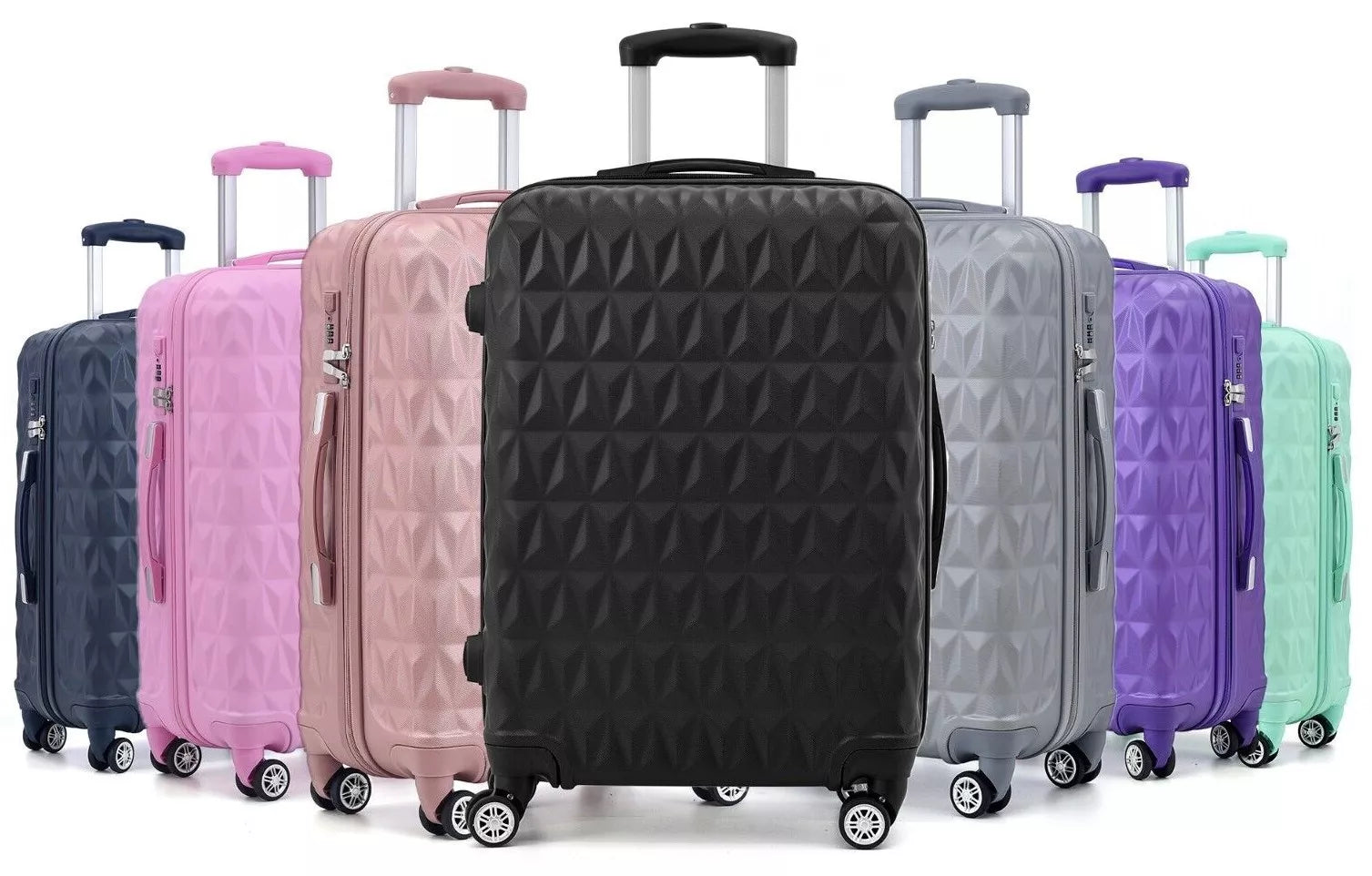 Aeroflux© Lightweight 4-Wheel ABS Hard Shell Travel Trolley Luggage (Medium 24")