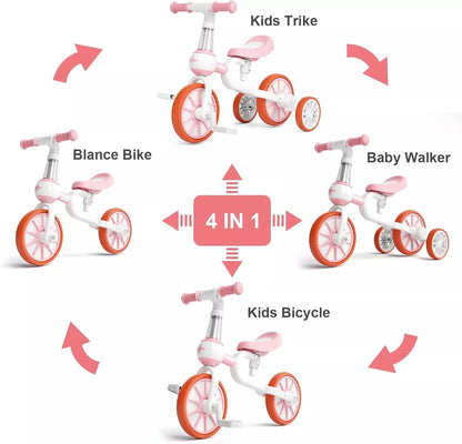 Aeroflux© 5-in-1 Balance Bike & Tricycle for Kids – Adjustable & Safe Design