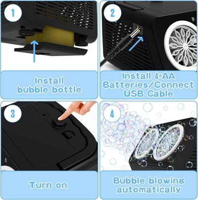 Automatic LED Bubble Machine – 20000 Bubbles Per Minute for Outdoor Fun