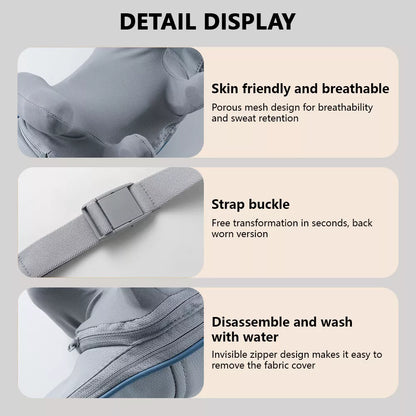 Aeroflux Neck & Back Massager with Heat – Deep Kneading, Cordless Relief for Neck, Shoulder & Spine