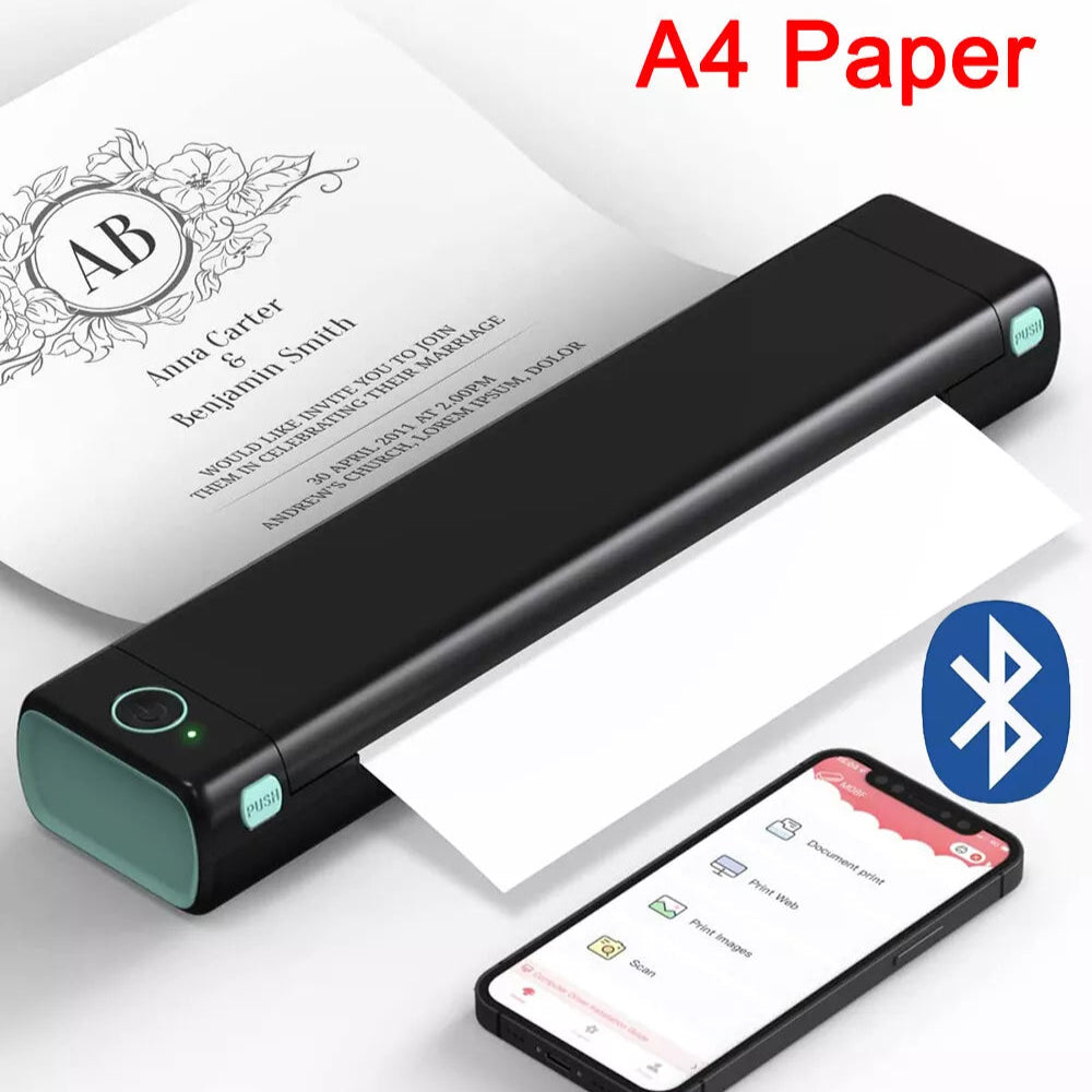Aeroflux M08F Wireless Portable A4 Thermal Printer – Inkless, Effortless, On-the-Go