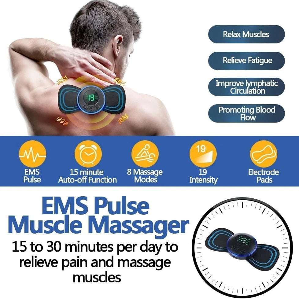 Aeroflux Wireless TENS Machine – Customisable Pain Relief with 8 Modes and 19 Intensity Levels