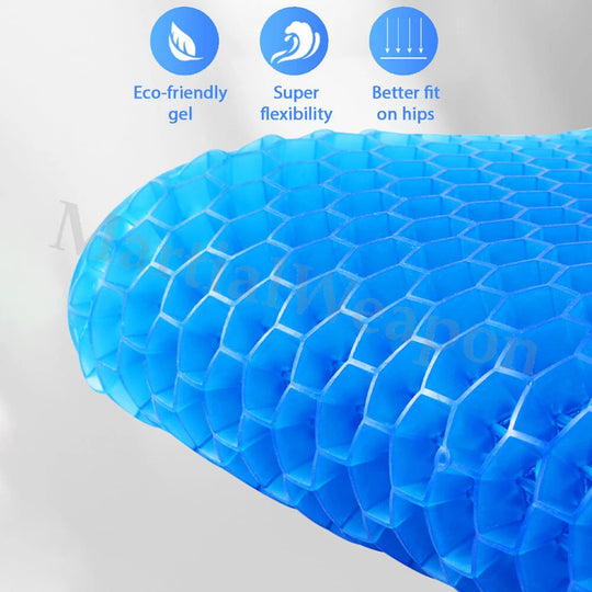Aeroflux Gel Car Seat Cushion – Ergonomic Cooling Pad for Long Sitting
