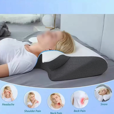 Aeroflux Ergonomic Memory Foam Pillow – Cervical, Neck and Shoulder Orthopedic Support