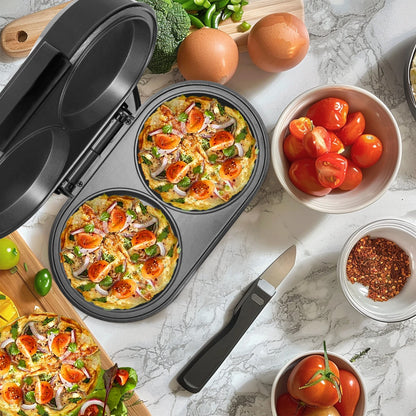 Aeroflux Electric Omelette Maker – Dual Non-Stick Cooker for Quick & Easy Breakfasts