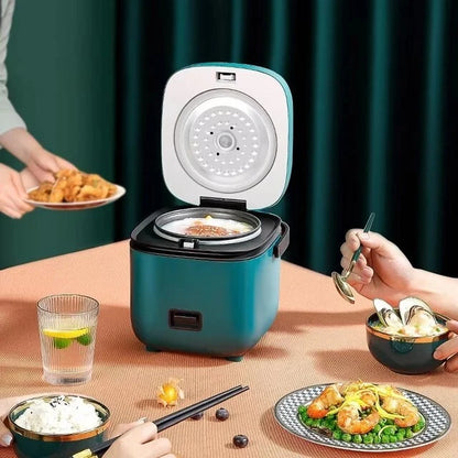Aeroflux Mini Rice Cooker – Compact Electric Cooker for 1–2 People | 1.2L Capacity, 200W Power | Smart & Mechanical Options | Steam, Cook, Reheat