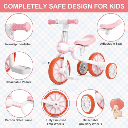 Aeroflux© 5-in-1 Balance Bike & Tricycle for Kids – Adjustable & Safe Design