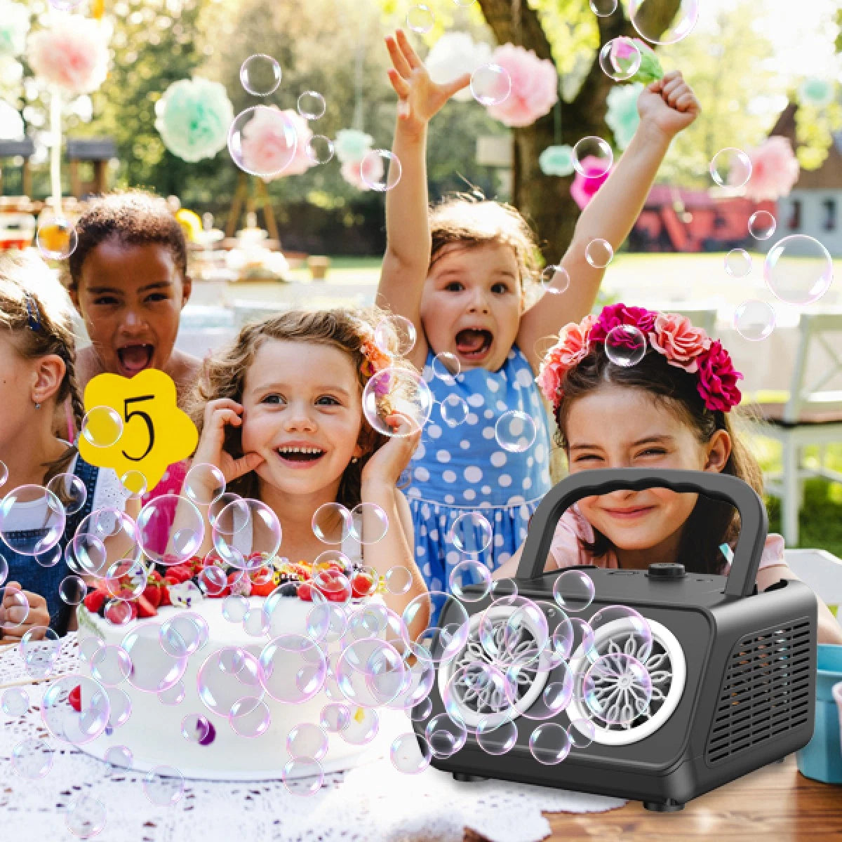 Automatic LED Bubble Machine – 20000 Bubbles Per Minute for Outdoor Fun