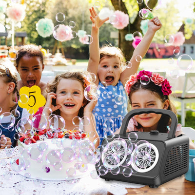 Automatic LED Bubble Machine – 20000 Bubbles Per Minute for Outdoor Fun