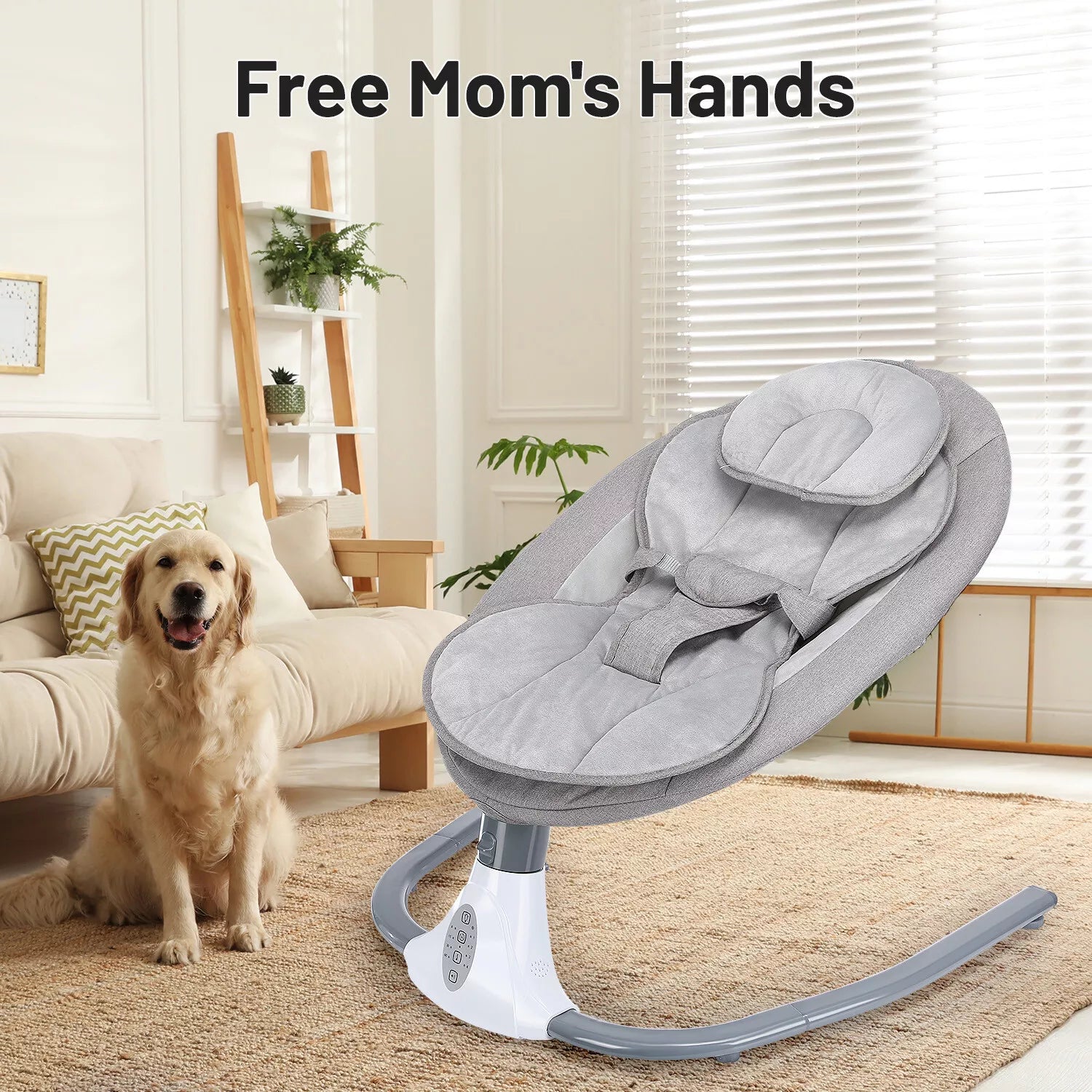 Aeroflux© Premium Bluetooth Electric Baby Swing & Bouncer
