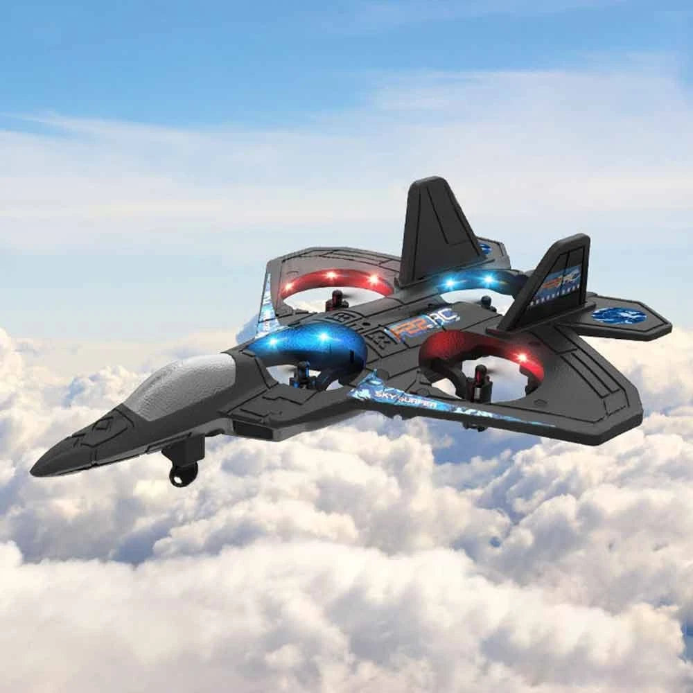 Aeroflux RC Jet Plane Glider – 2.4G Remote Control Stunt Aircraft with LED