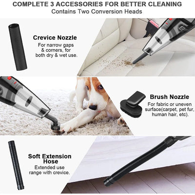 Aeroflux Cordless Handheld Vacuum Cleaner – Wet & Dry, Portable, Rechargeable (120W)