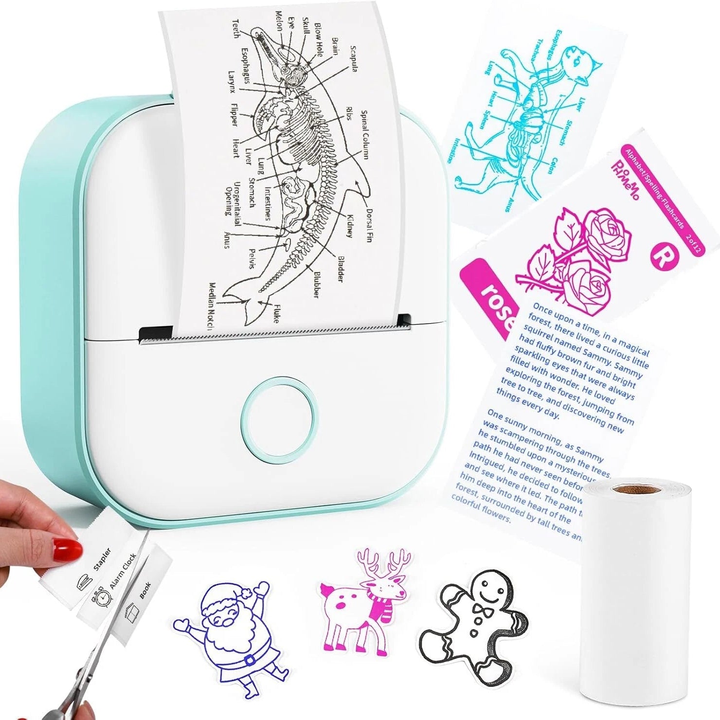 Aeroflux Mini Sticker Printer – Portable Wireless Bluetooth Label & Photo Maker