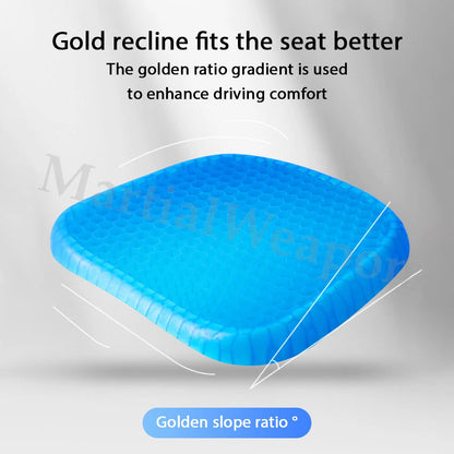 Aeroflux Gel Car Seat Cushion – Ergonomic Cooling Pad for Long Sitting Comfort & Pressure Relief