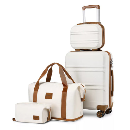 Aeroflux© 4-Piece ABS Cabin Luggage Set – Lightweight & Durable