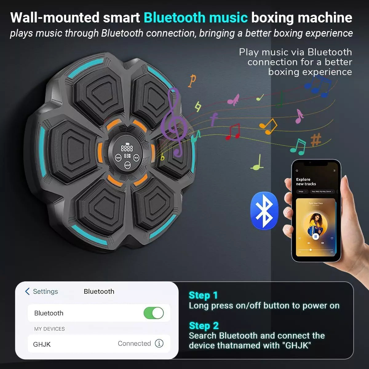 AeroFlux© Bluetooth Music Boxing Machine + Gloves