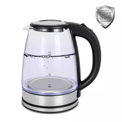 Aeroflux® UltraBoil Electric Kettle – 1.8L, 3000W | Rapid Boil, Auto Shut-Off, Borosilicate Glass, Stainless Steel Filter