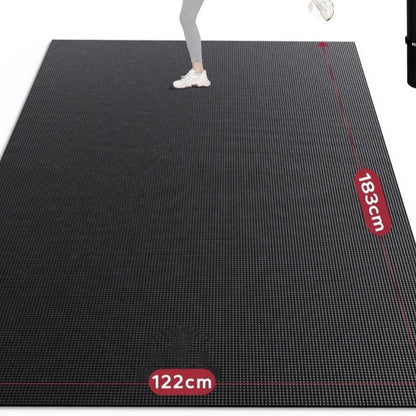 Aeroflux™ Ultra-Durable Large Exercise Mat – Black (183 x 122cm x 8mm)
