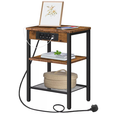 Aeroflux Slim Side Table with Built-in Charging Station