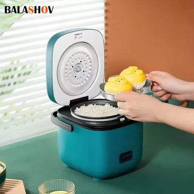 Aeroflux Mini Rice Cooker – Compact Electric Cooker for 1–2 People | 1.2L Capacity, 200W Power | Smart & Mechanical Options | Steam, Cook, Reheat