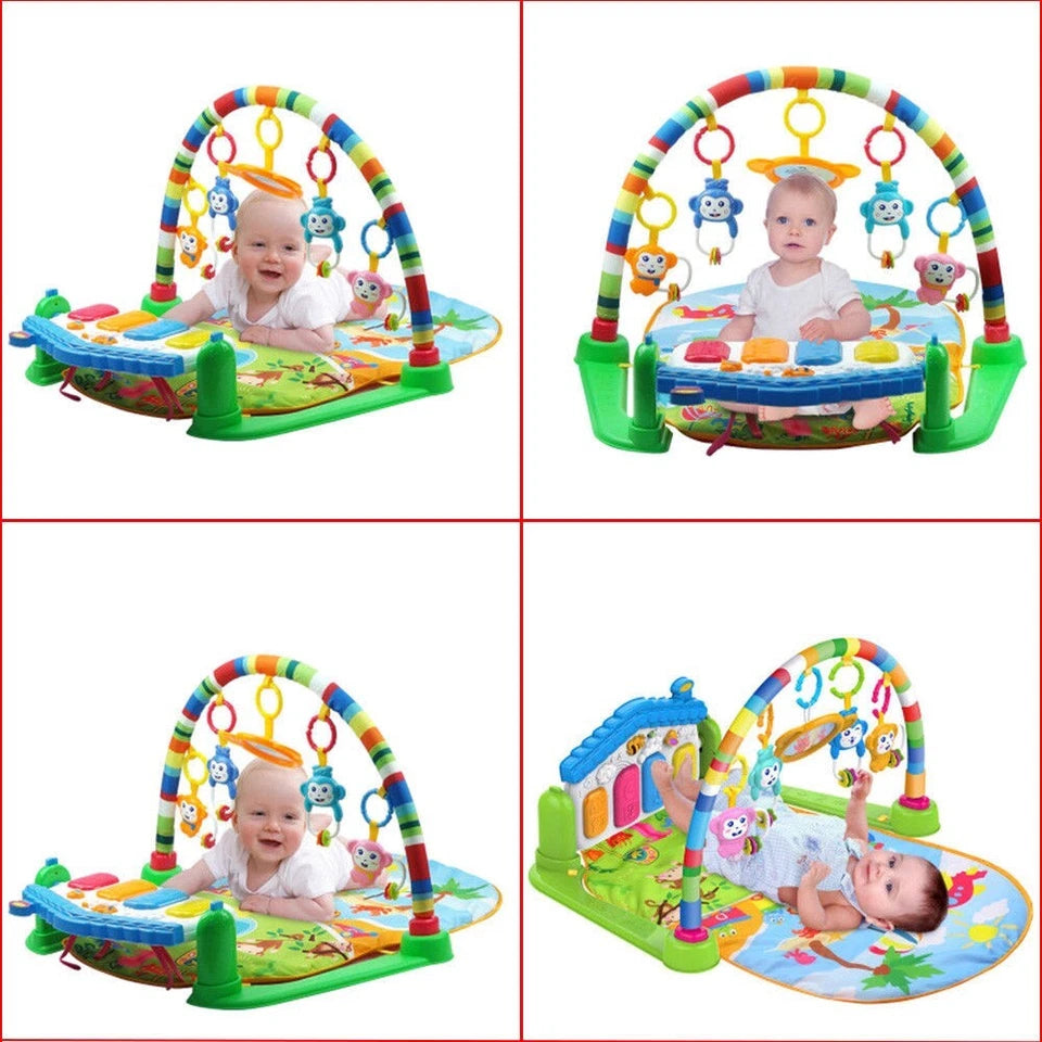 Aeroflux 3-in-1 Baby Piano Play Gym Mat – Kick & Play, Lay & Learn Activity Center for Infants (0–12 Months)