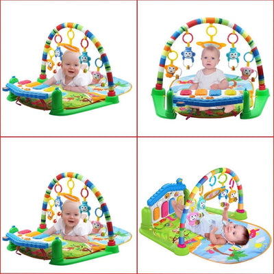 Aeroflux 3-in-1 Baby Piano Play Gym Mat – Kick & Play, Lay & Learn Activity Center for Infants (0–12 Months)