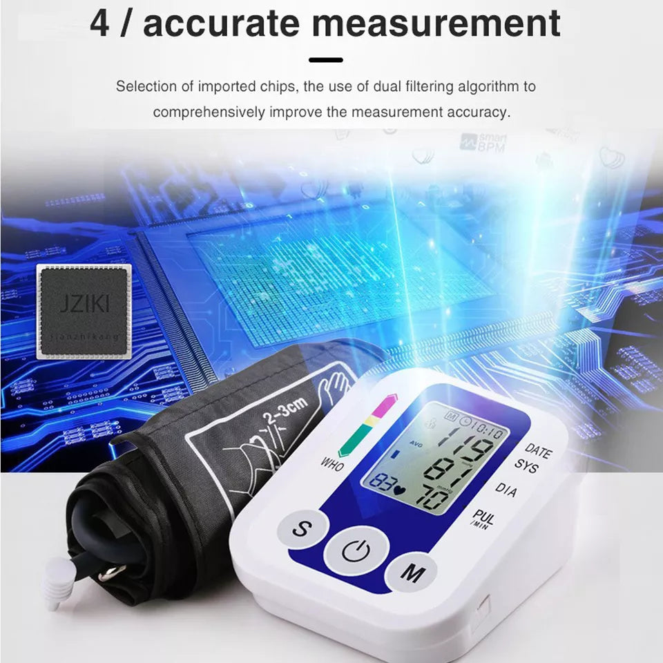 Aeroflux© Digital Blood Pressure Monitor – Upper Arm Cuff | Automatic & Accurate Readings