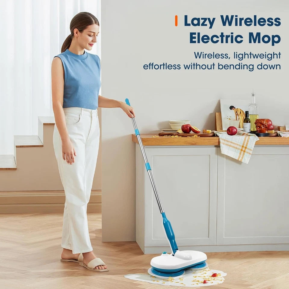 Aeroflux Cordless Electric Floor Mop – Rechargeable Scrubber, Sweeper, and Polisher