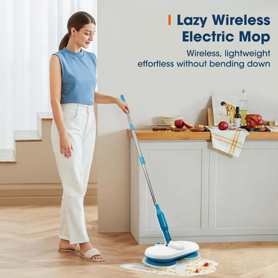 Aeroflux Cordless Electric Floor Mop – Rechargeable Scrubber, Sweeper, and Polisher