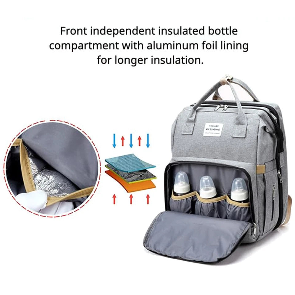 Aeroflux© UltraCare Nappy Backpack + Portable Changing Mat