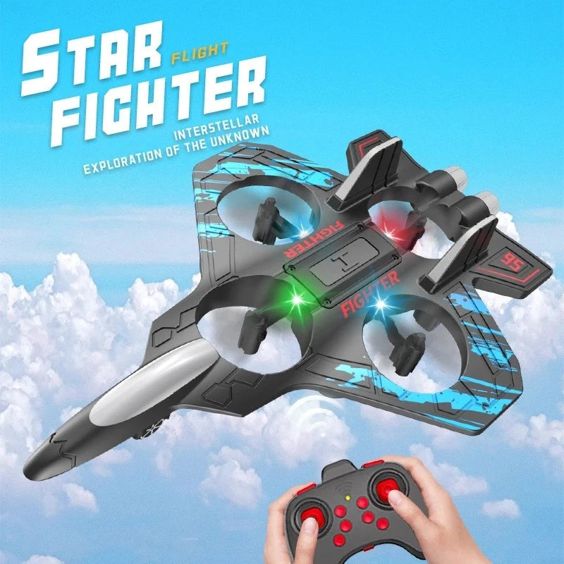 Aeroflux RC Jet Plane Glider – 2.4G Remote Control Stunt Aircraft with LED