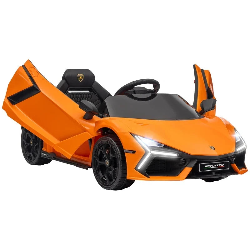 Aeroflux® Lamborghini Licensed Kids Electric Ride-On Car – Butterfly Doors, Remote Control, Music & Lights (Ages 3–8)