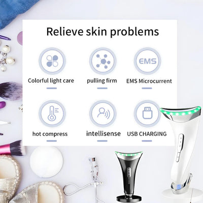 Aeroflux LED Face & Neck Massager – Anti-Aging, Skin Tightening & Rejuvenation Device