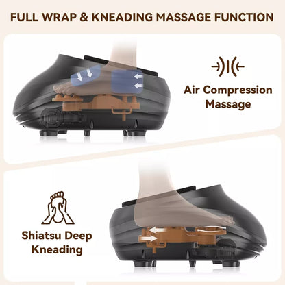 Aeroflux© Shiatsu Foot Massager with Heat & Air Compression – Deep Kneading Relief