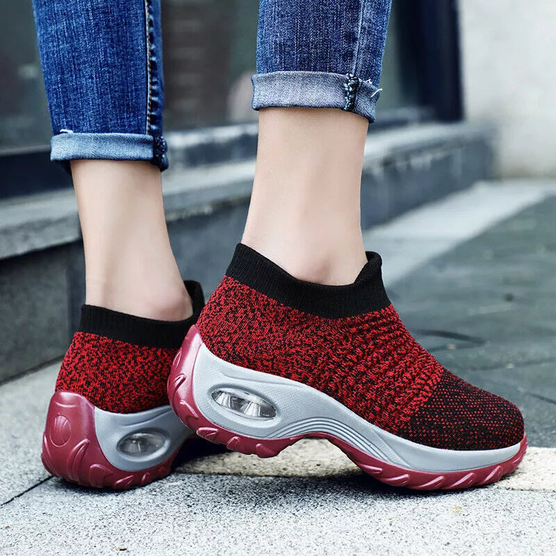 Aeroflux® Women's Slip-On Orthopedic Trainers – Air Cushion Comfort & Support