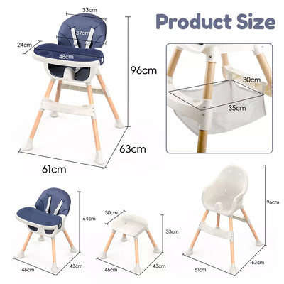 Aeroflux© Premium Baby Feeding High Chair – Adjustable, Safe & Convenient