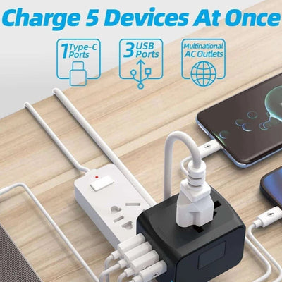 Aeroflux Universal Travel Adapter – Global Charging, Simplified