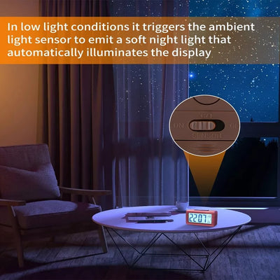Aeroflux Lumina Wooden Digital Alarm Clock – Stylish, Smart & Functional
