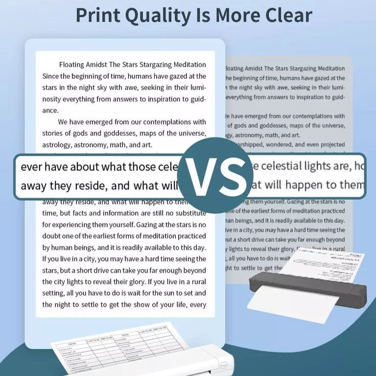 Aeroflux M08F Wireless Portable A4 Thermal Printer – Inkless, Effortless, On-the-Go