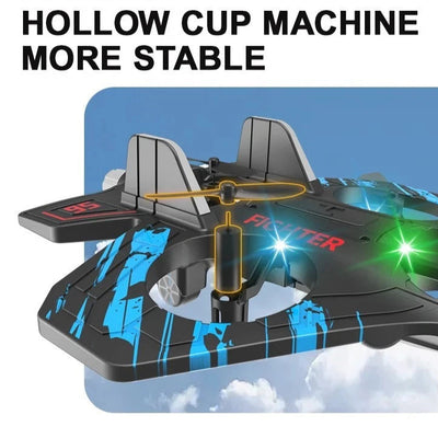 Aeroflux RC Jet Plane Glider – 2.4G Remote Control Stunt Aircraft with LED