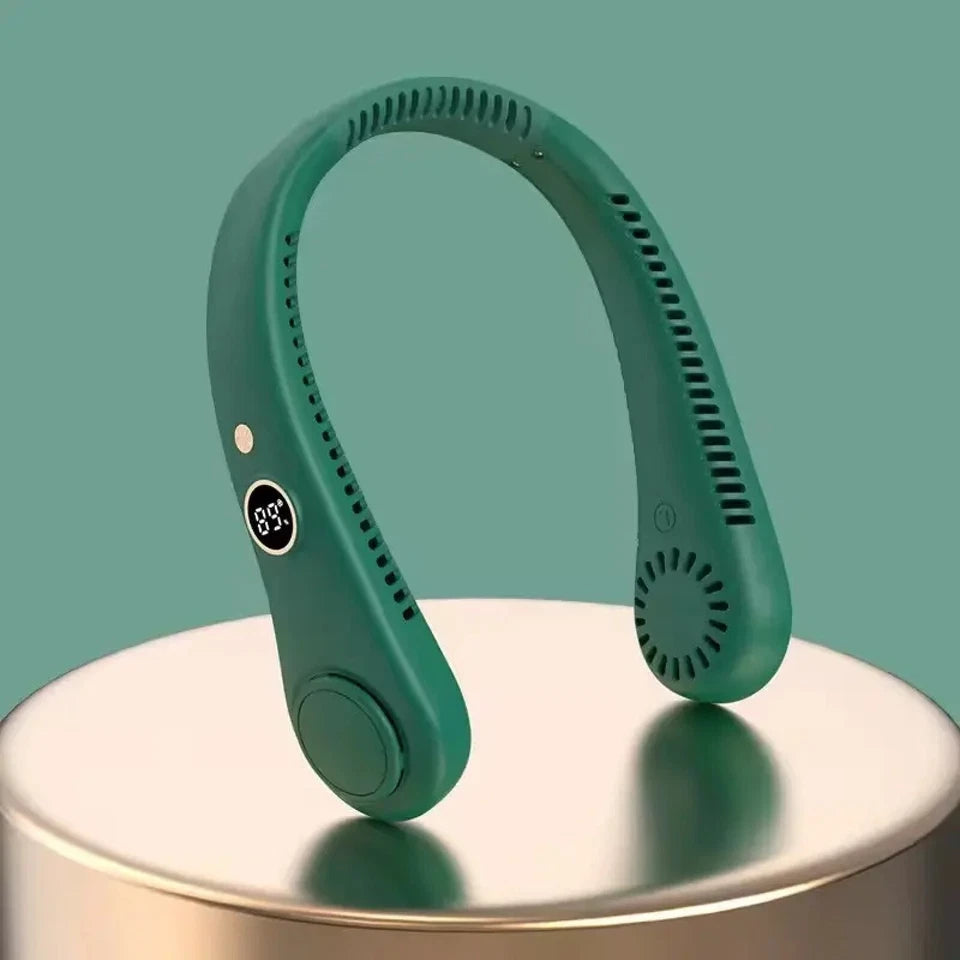 Aeroflux BreezePro Bladeless Neck Fan – USB Rechargeable, Hands-Free Personal Cooling Fan