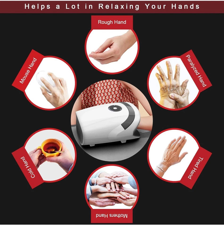 AeroFlux Hand Massager with Compression & Heat – Ultimate Relief for Tired Hands