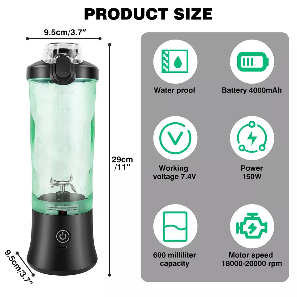 Aeroflux 600ml Portable USB Blender