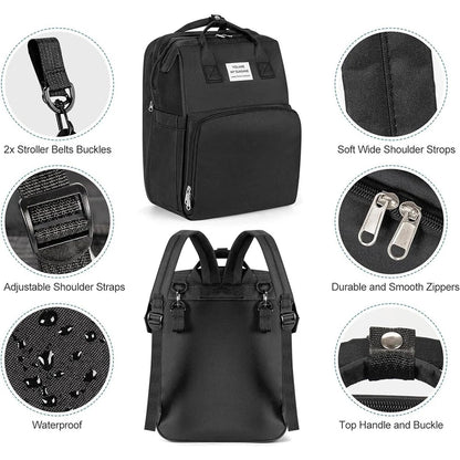 Aeroflux© UltraCare Nappy Backpack + Portable Changing Mat